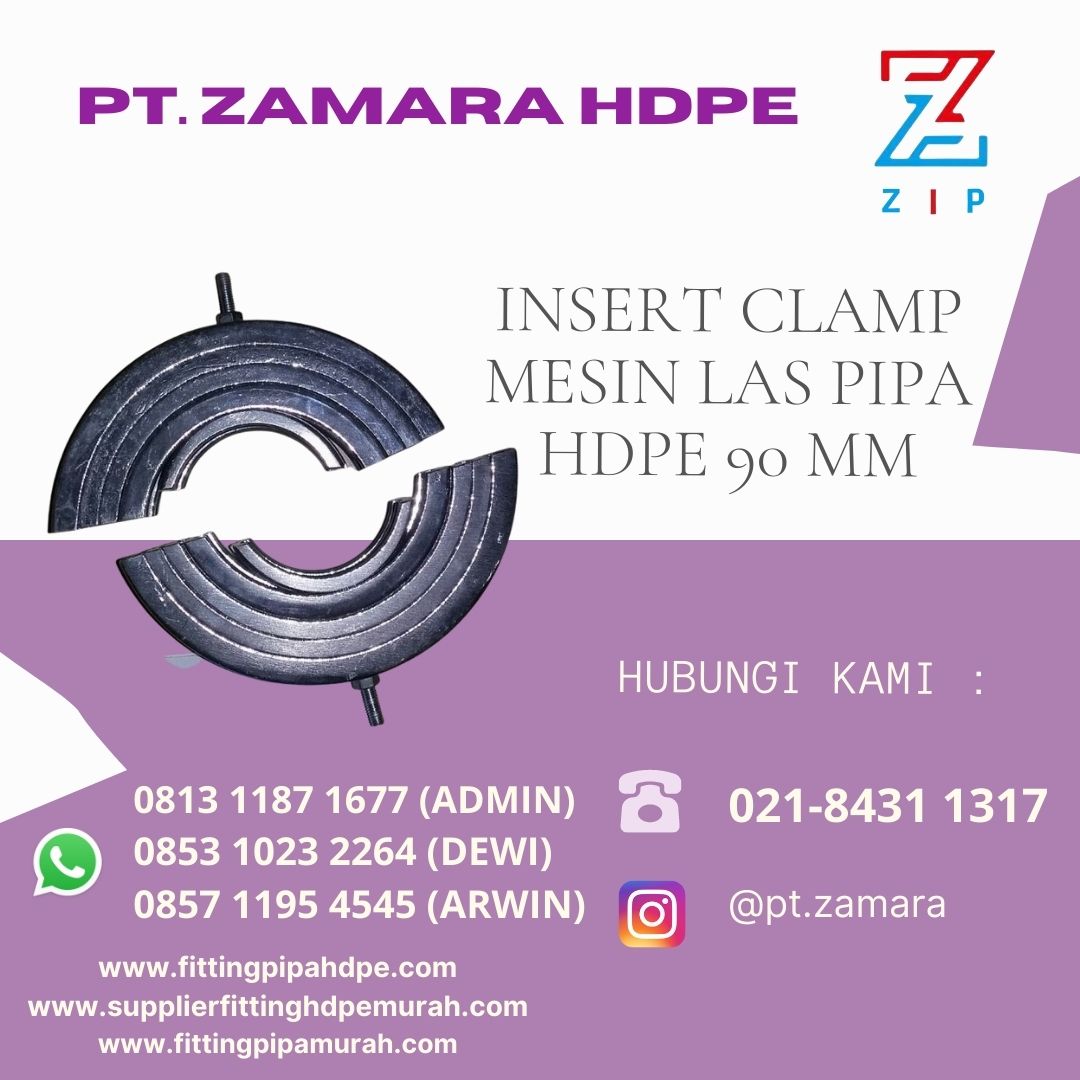 Insert Clamp Mesin Las Pipa HDPE 90MM 